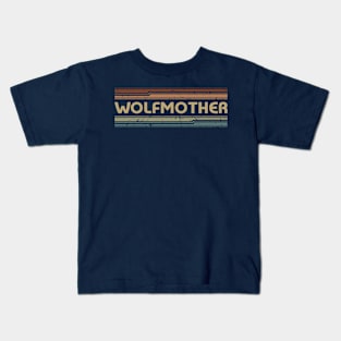 Wolfmother Retro Lines Kids T-Shirt